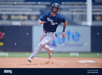 Lakeland Flying Tigers Mike Rothenberg (10) running the bases during an  MiLB Florida State League baseball game against the Tampa Tarpons on April  9, 2023 at George M. Steinbrenner Field in Tampa,
